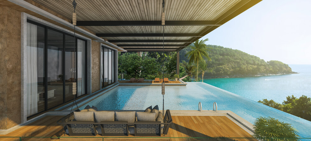 Infinity pools are an example of luxurious above ground pools