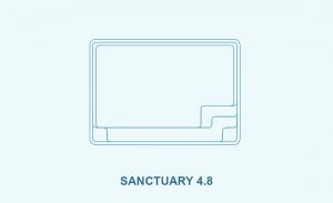 Compass pool outlines Sanctuary 4.8 pool outline